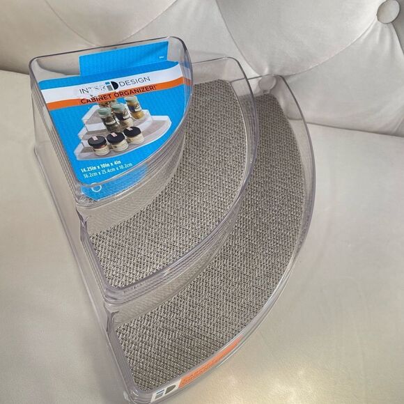 Twillo 3-Tier Stadium Corner Spice Rack in Metallico/Clear - Picture 13 of 15